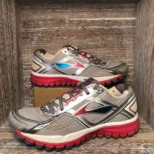 Brooks Womens Ghost 8 1201931B073 Gray Red Running
